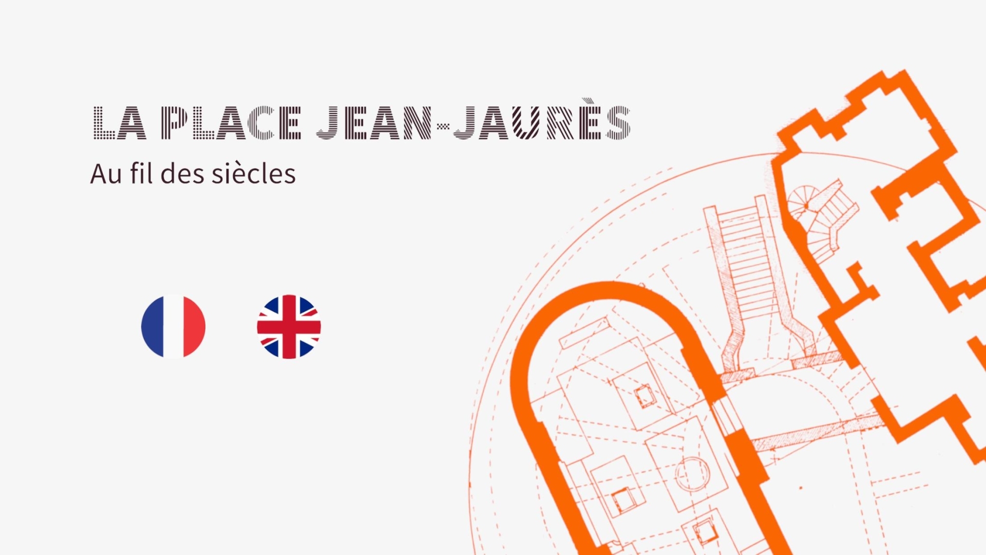 Ecran d'accueil de l'application mobile sur la place Jean Jaurès