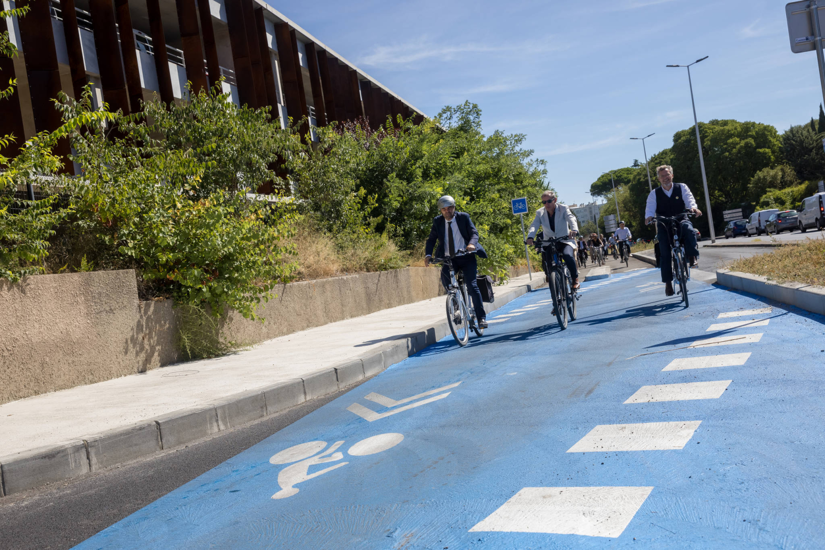 PIste cyclable le long de l'avenue de la Liberté