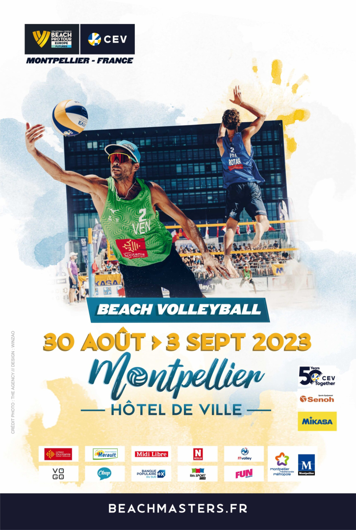 Affiche de l'édition 2023 du Montpellier Beach Masters