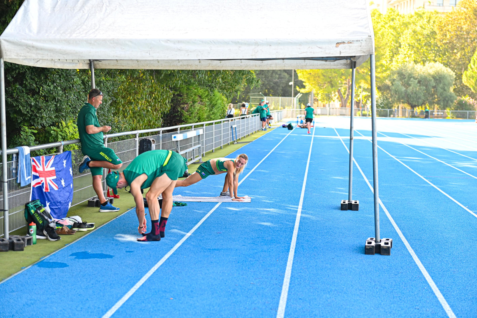 entrainement au stade d'athletisme