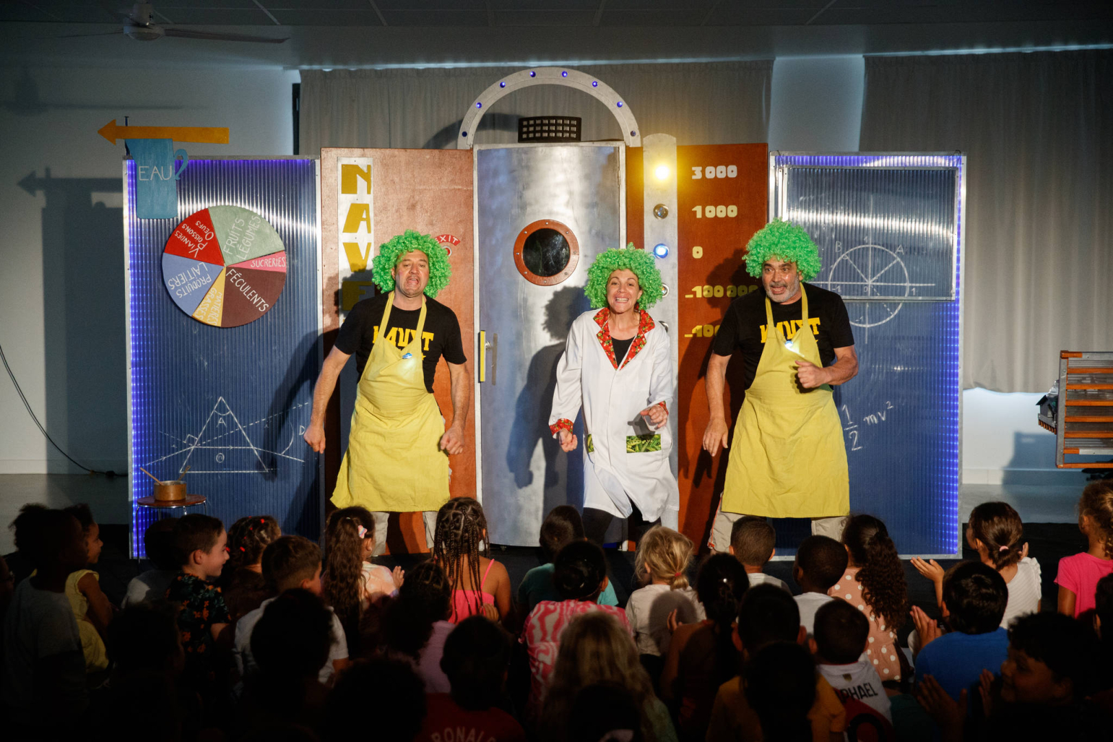 Le spectacle Opération Brocoli joué devant les enfants de l’école primaire Joan Miro à Montpellier 