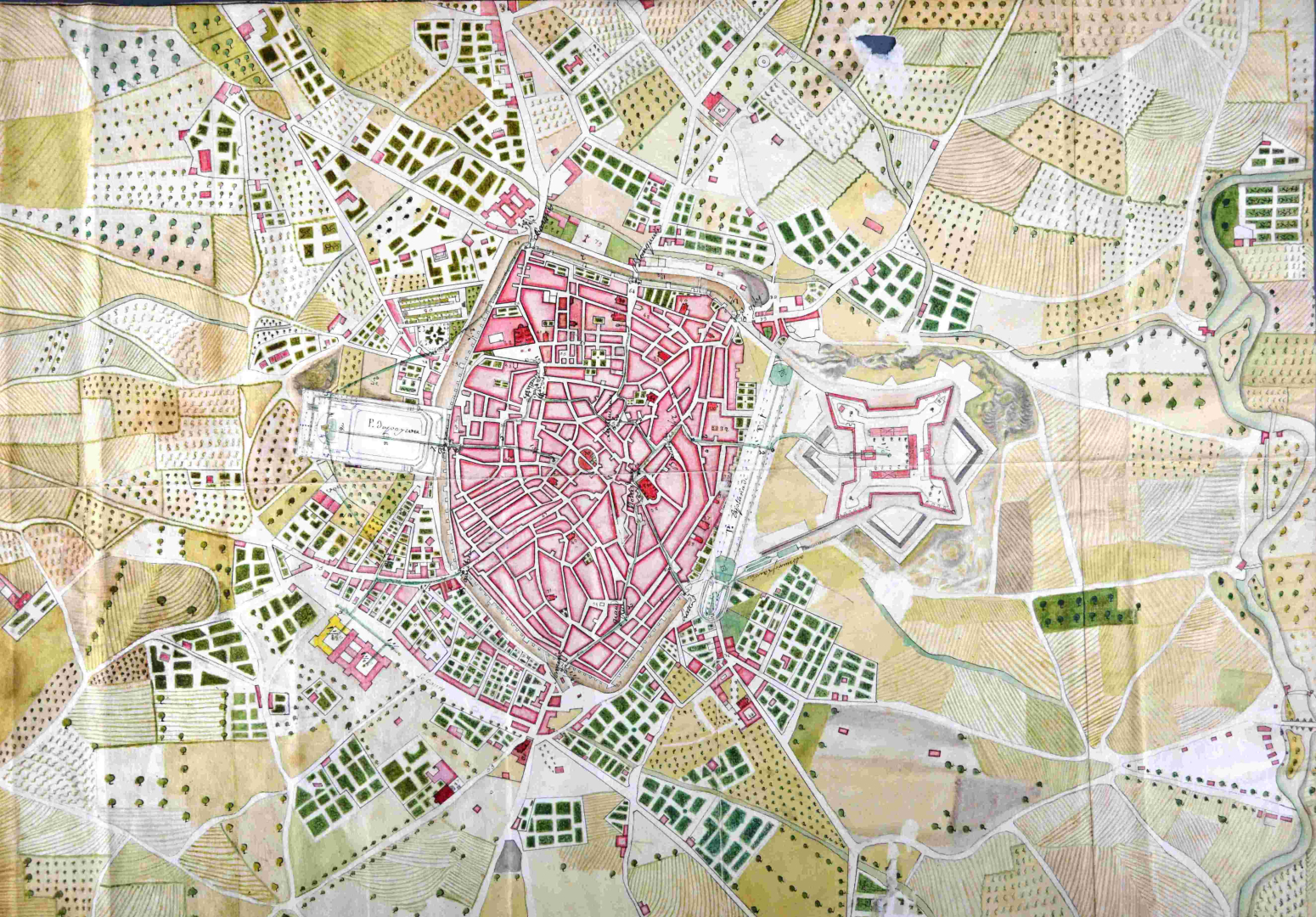 carte de Montpellier au XVIIIe siècle