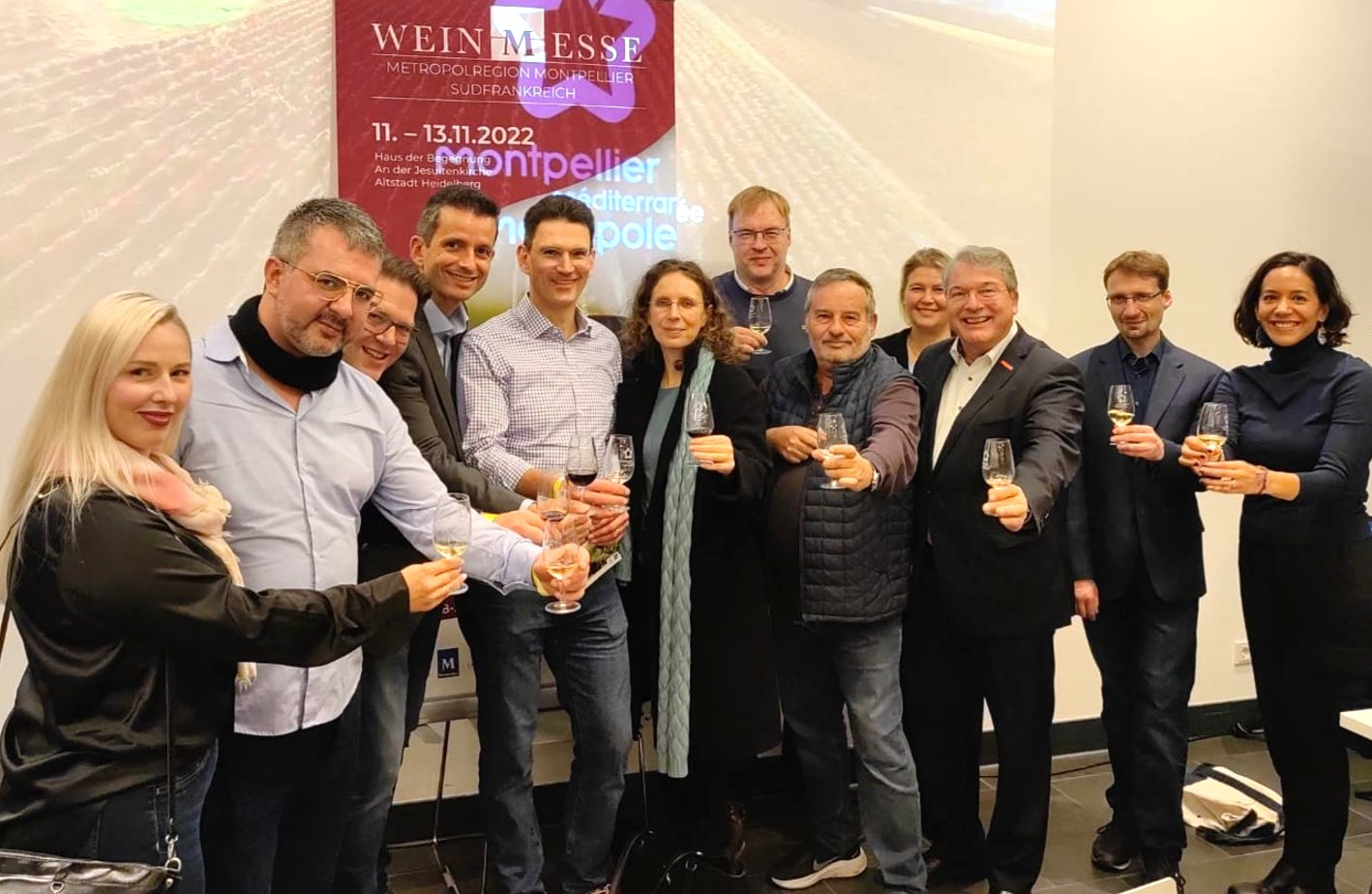 Des entrepreneurs allemands à la Foire des vins de Montpellier à Heidelberg