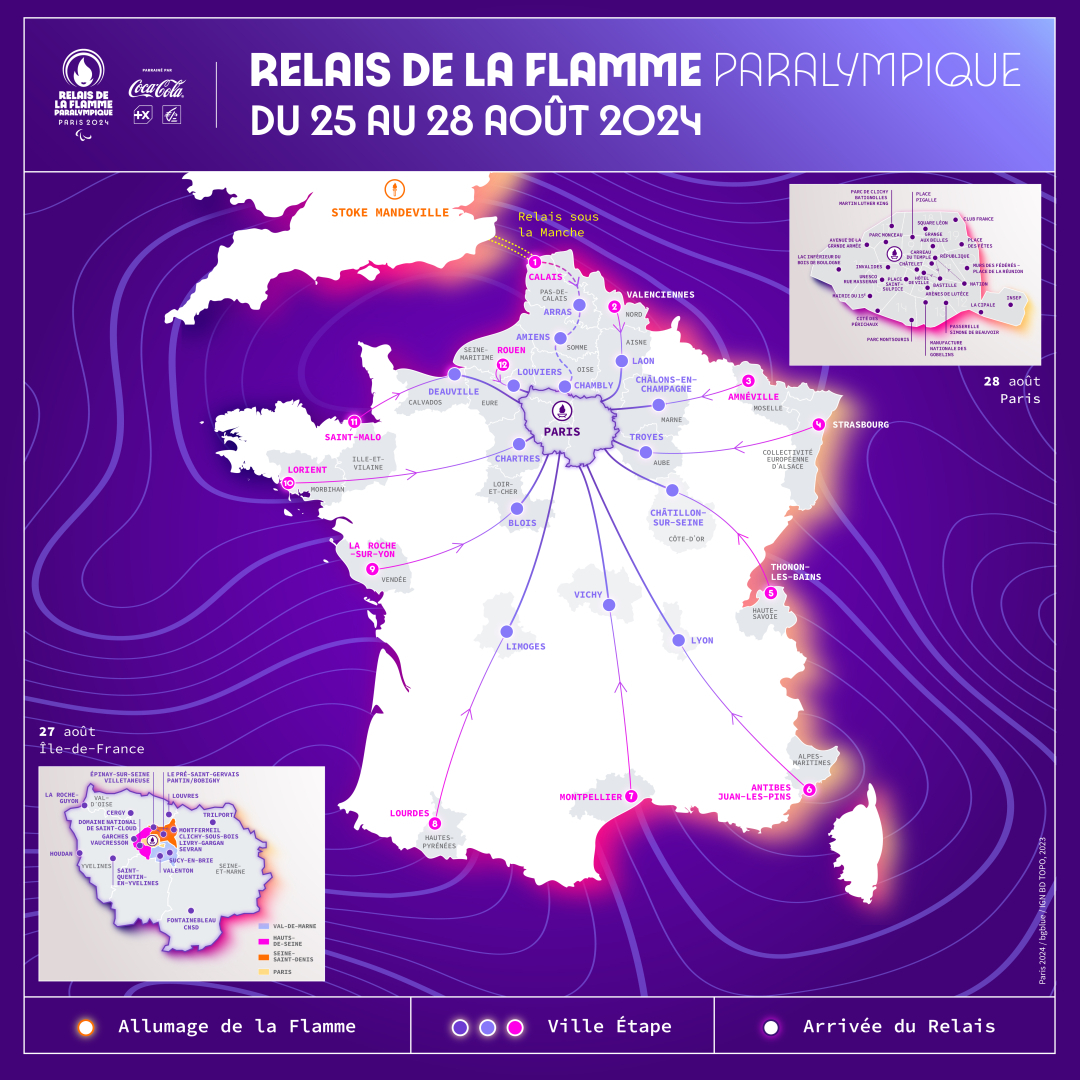 Le parcours de la flamme parlympique