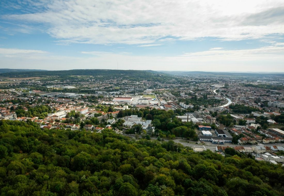 vue aérienne de Nancy