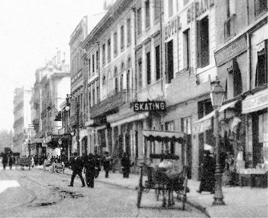 carte postale représentant le skating du boulevard Victor Hugo