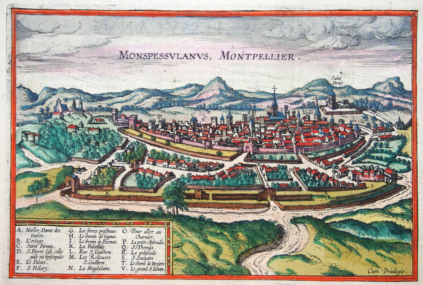 Vue de Montpellier, vers 1579