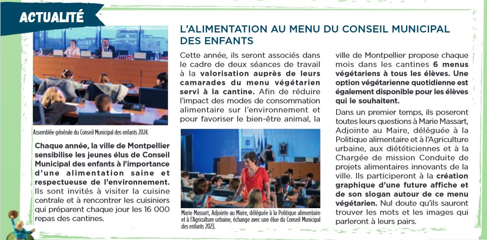 encadré sur le conseil municipal des enfants 