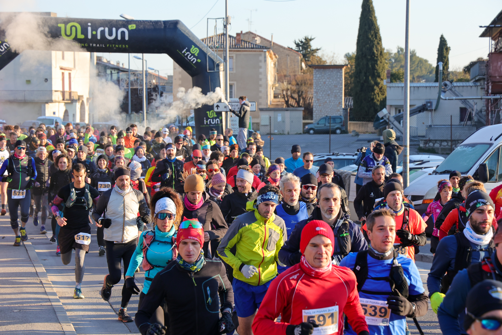 les coureurs au départ