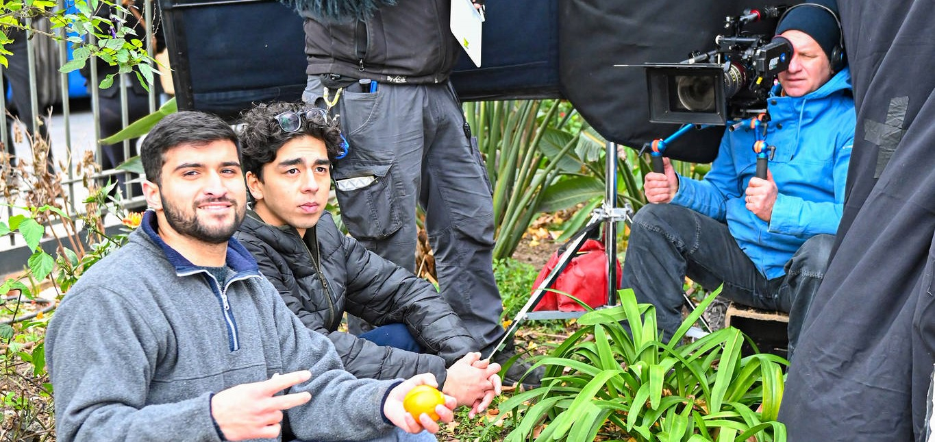 Les deux jeunes acteurs Arbaz Shinwari et Eraj Kohi. 