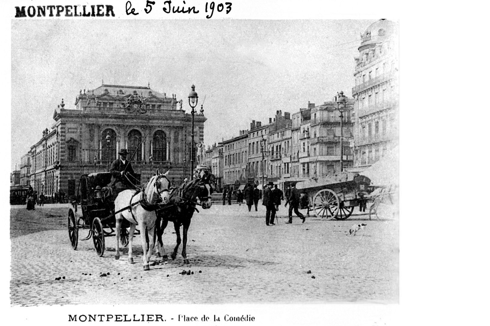 Place de la Comédie à la fin du XIXe siècle. 