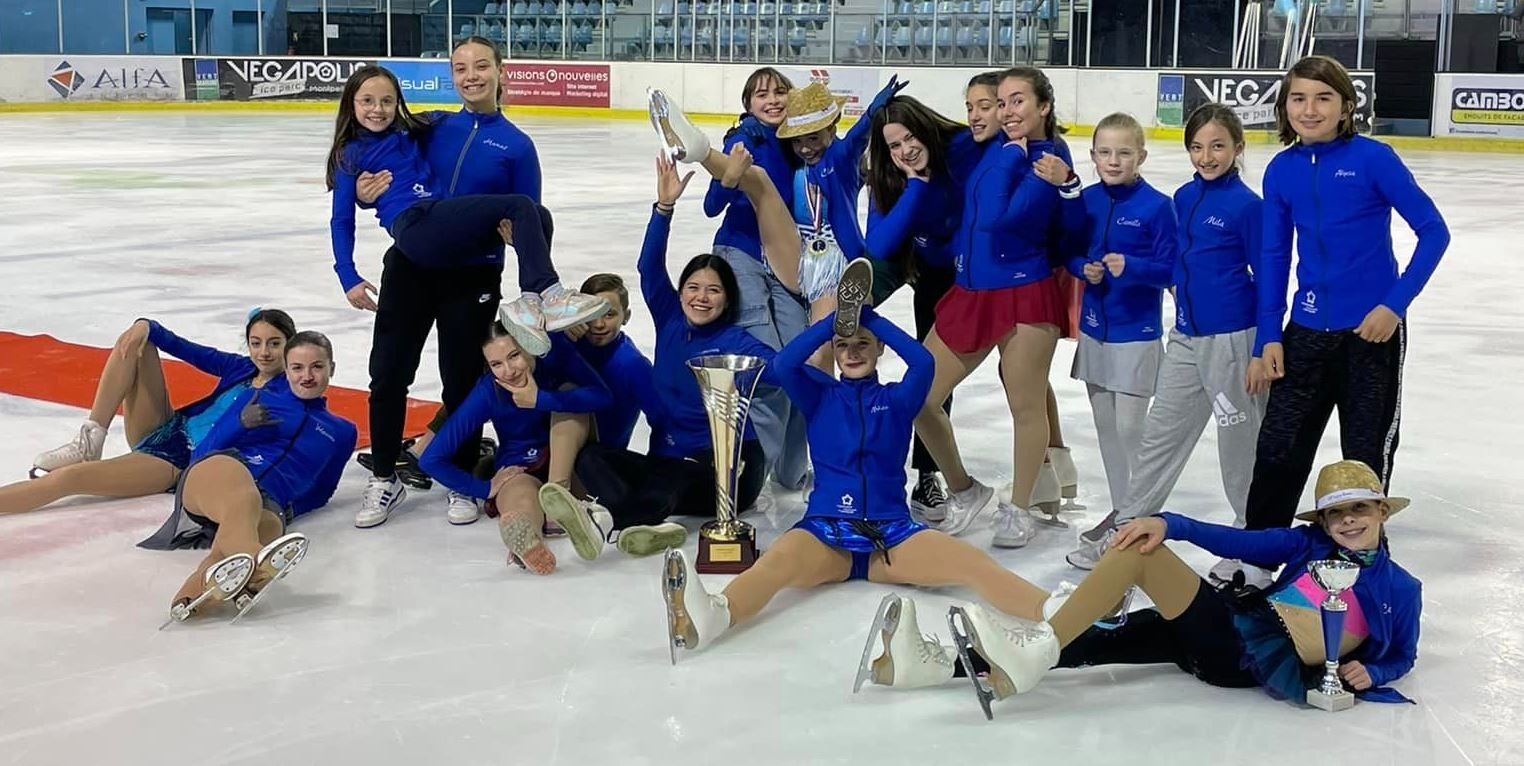 Les patineuses du Club Montpellier Méditerranée Métropole Patinage (MMMP) lors des Trophées du Soleil 2023