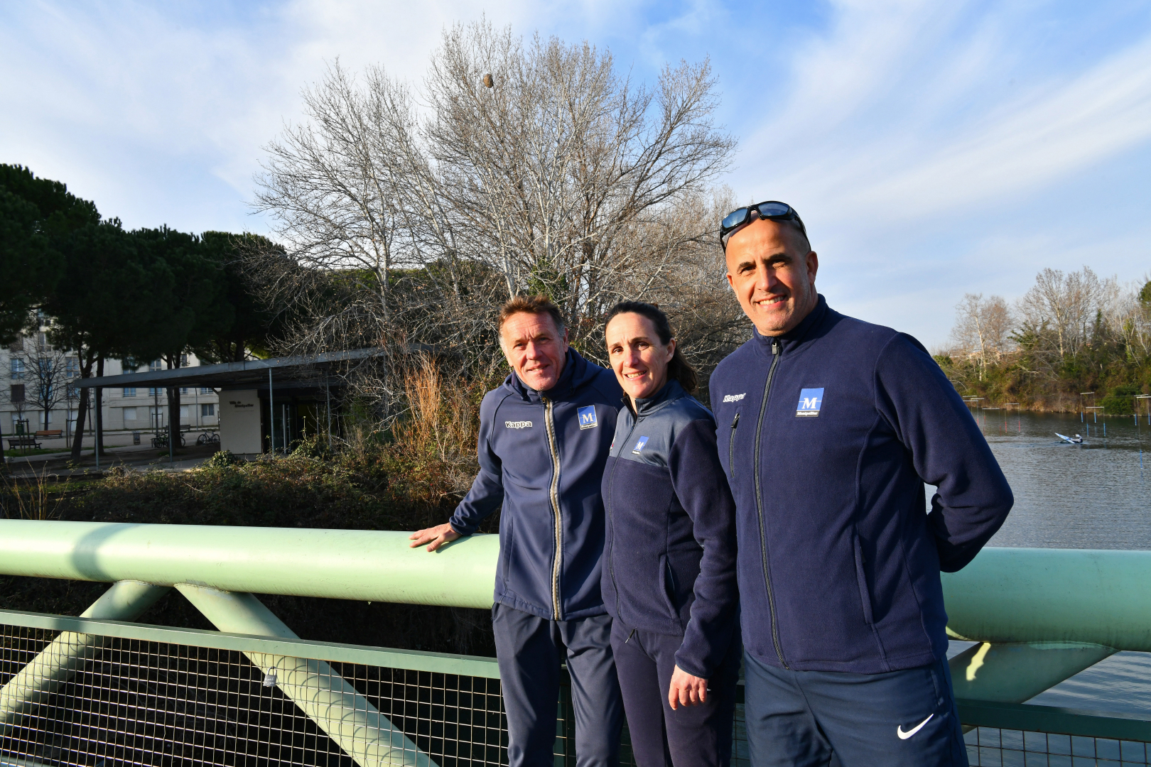 L'équipe expérimentée d'éducateurs sportifs de la Pompignane : Fred, Muriel et Rachid 
