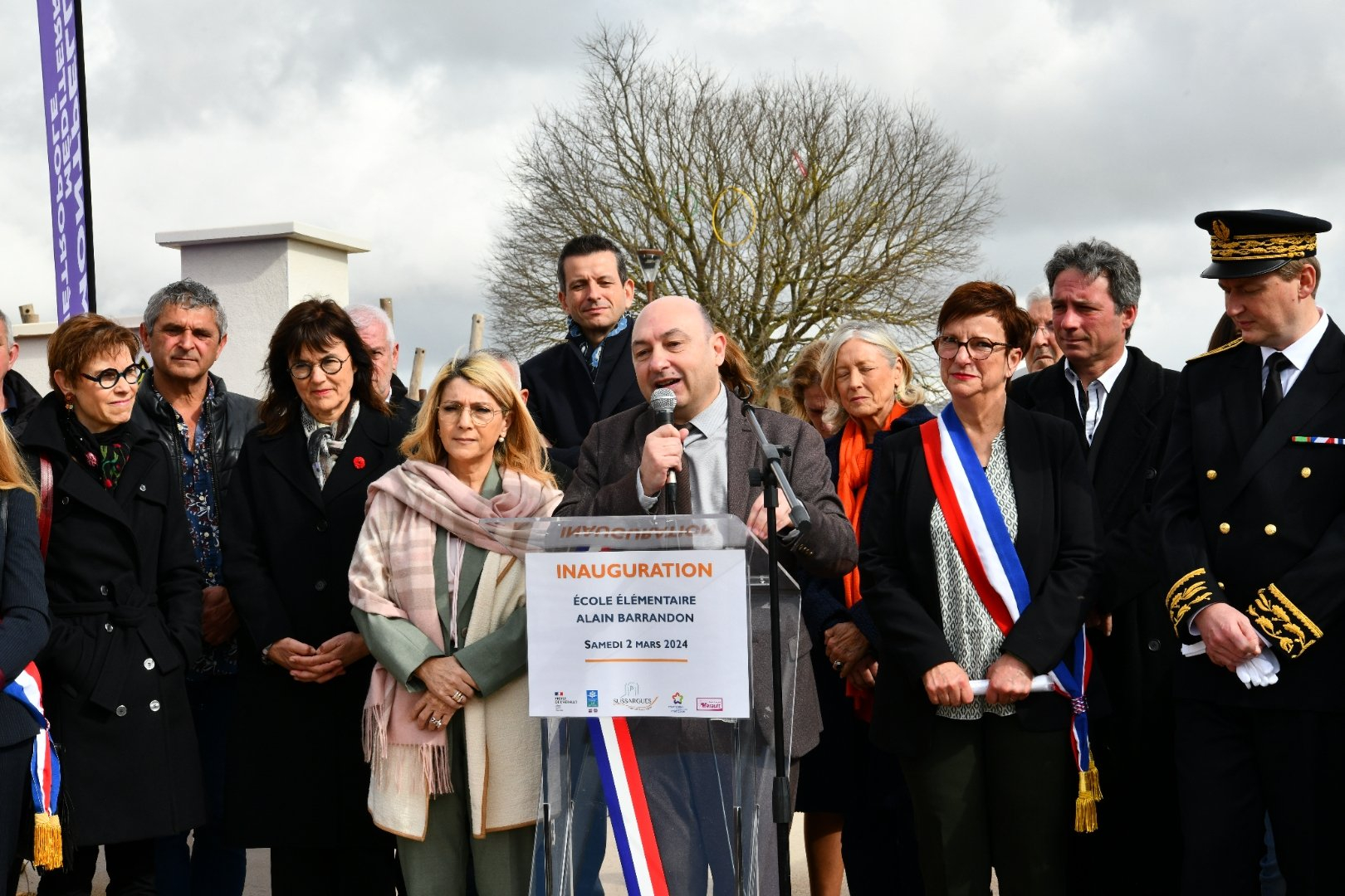Inauguration de l'école Alain Barrandon en présence de nombreux élus dont Renaud Calvat, premier vice-président de la Métropole