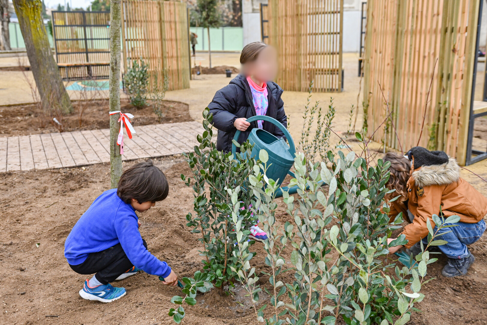 Les élèves de l'école entretiennent leurs jardins pédagogiques 