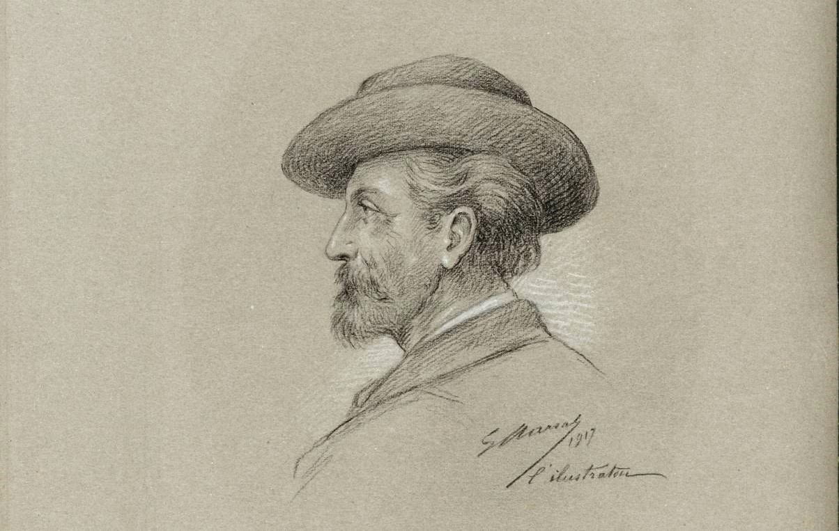 Portrait au crayon d'Edouard Marsal