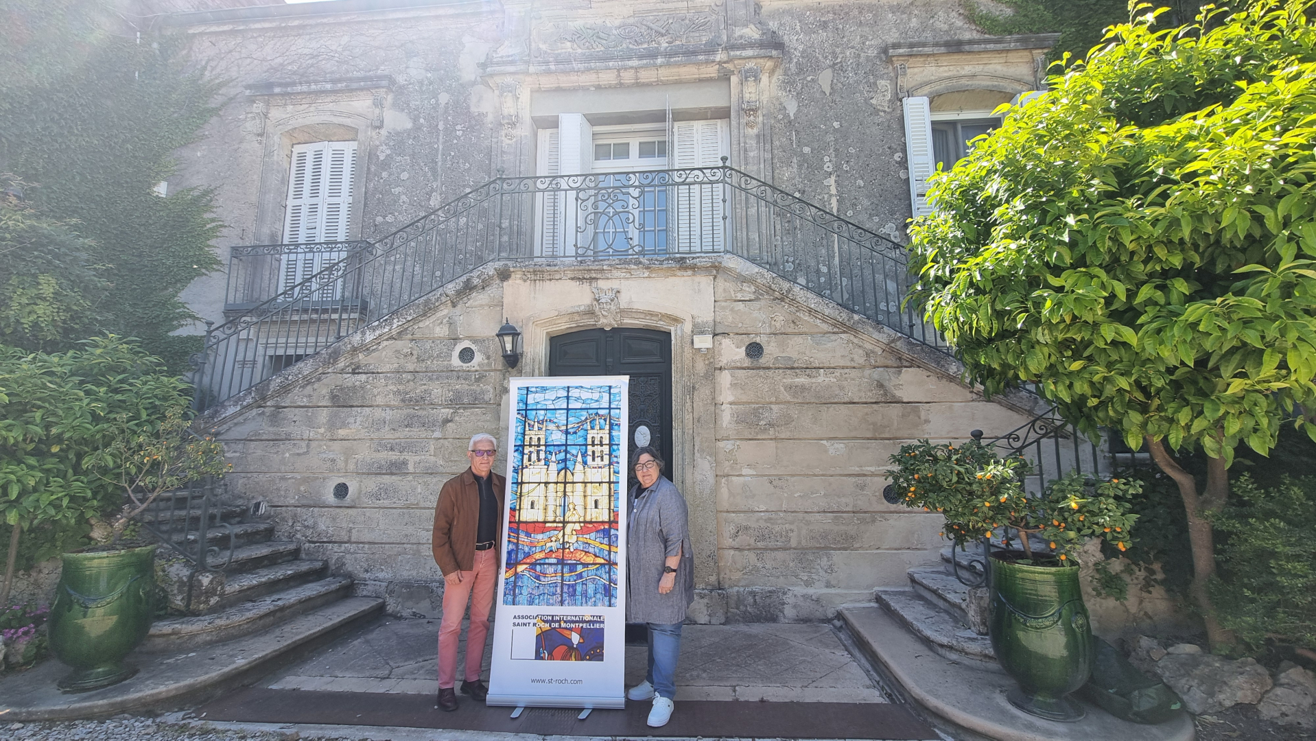 Anne-Marie Conte-Privat, présidente de l’association internationale Saint-Roch de Montpellier, qui est aux manettes depuis 29 éditions de la manifestation, et Dominique Combescure, référent-coordinateur du pôle fêtes de l'association 