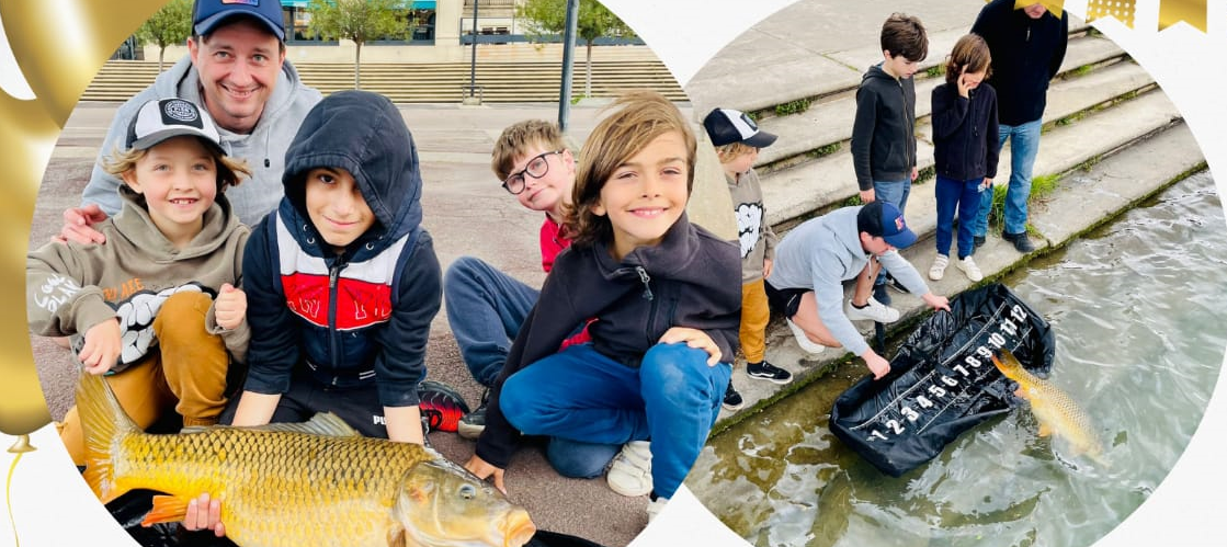 Mélange d'images d'activités de pêche