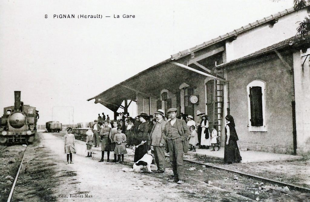 Vue ancienne de la gare de Pignan