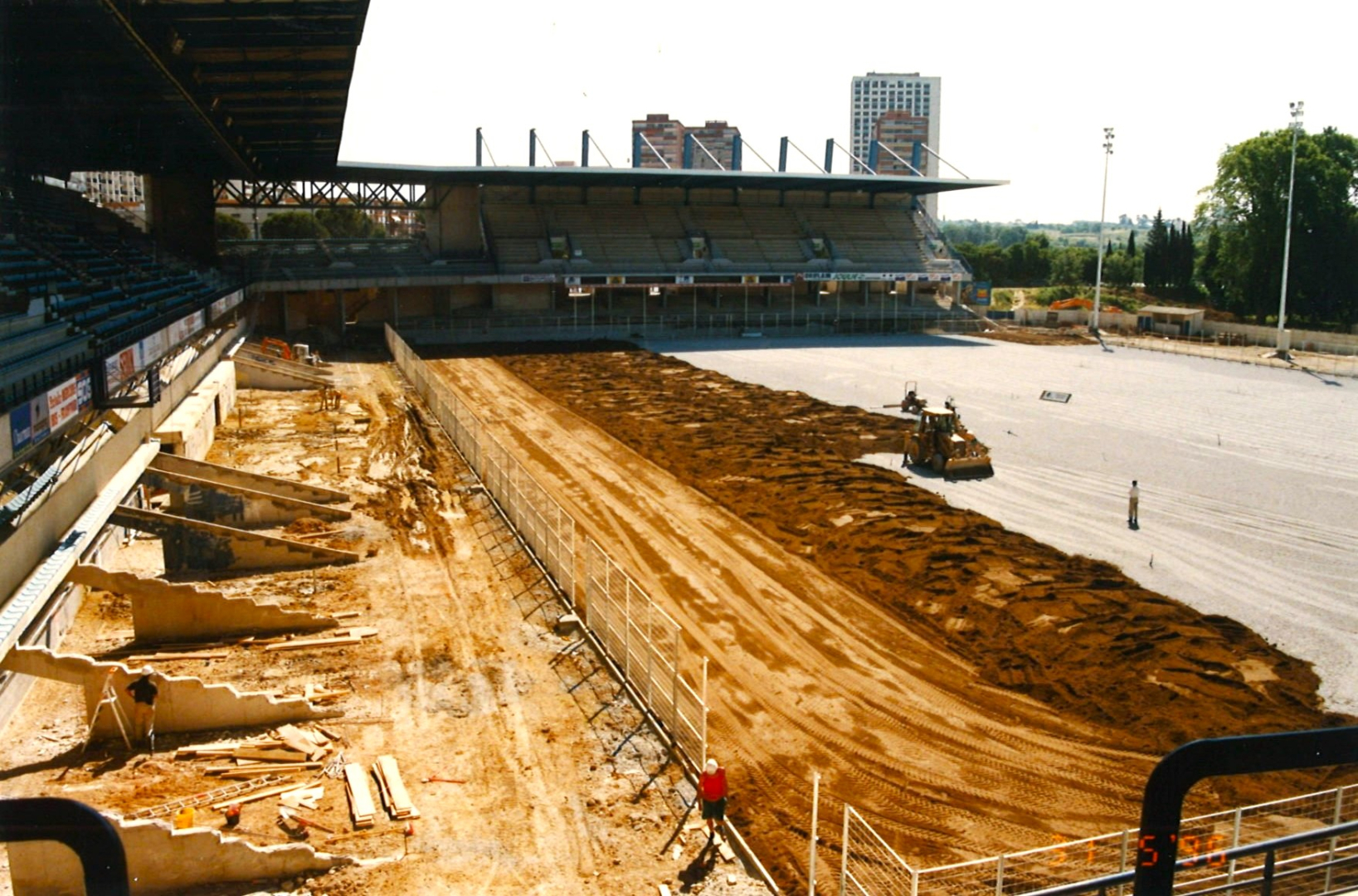 Début des travaux de rénovation et d'agrandissement du stade de la Mosson