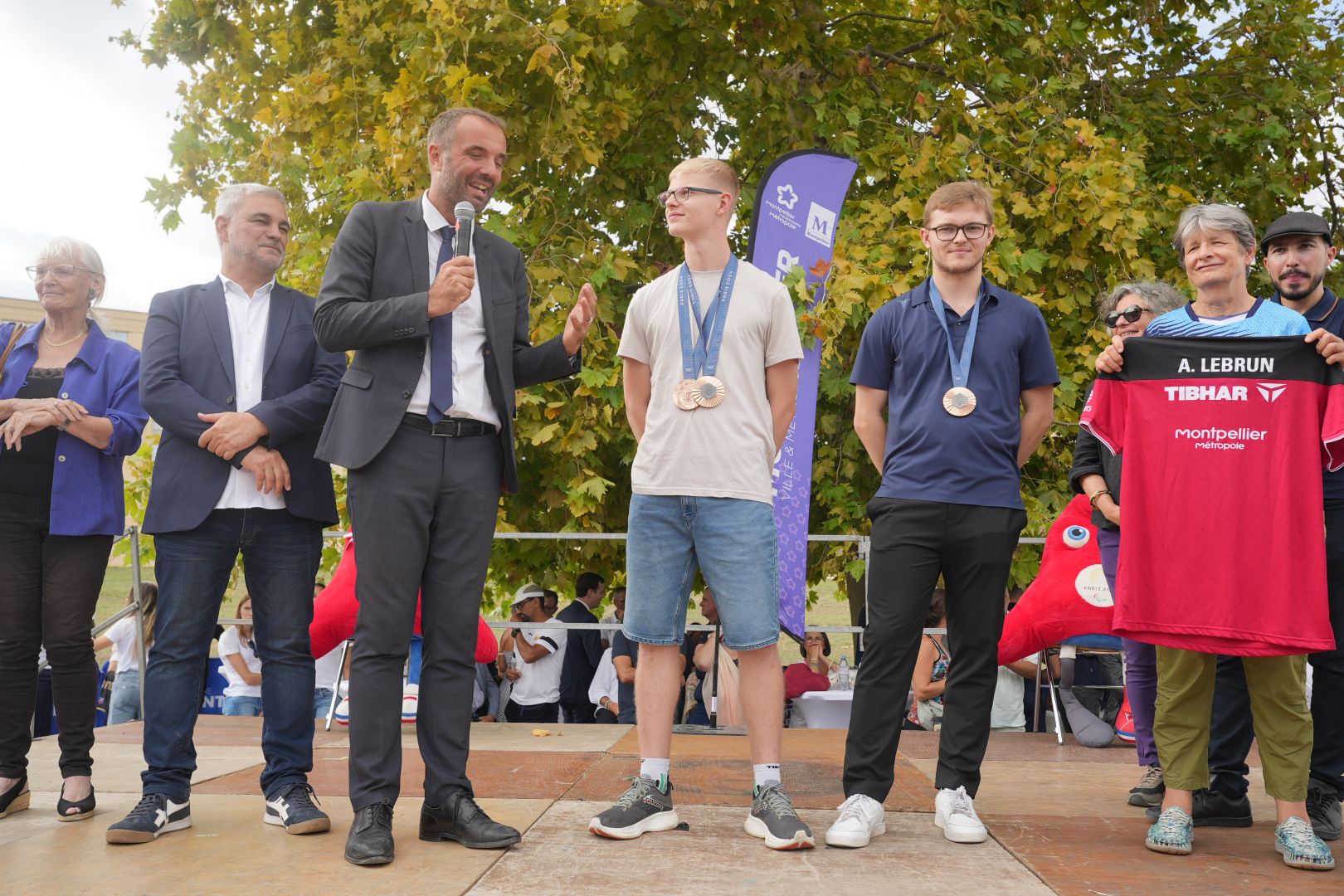 Félix et Alexis Lebrun, et leurs médailles olympiques