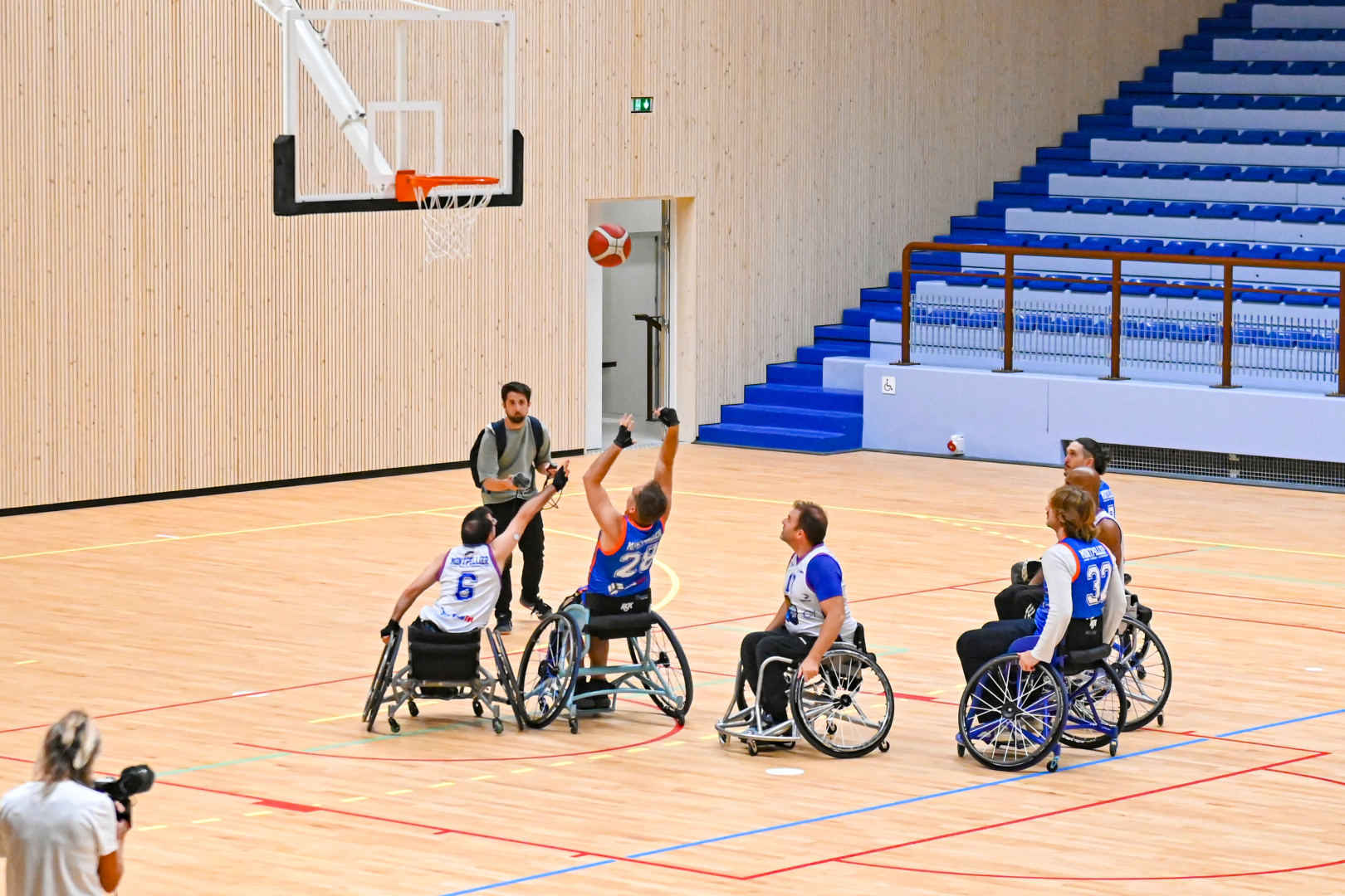 Démonstration de handibasket lors de l'inauguration 