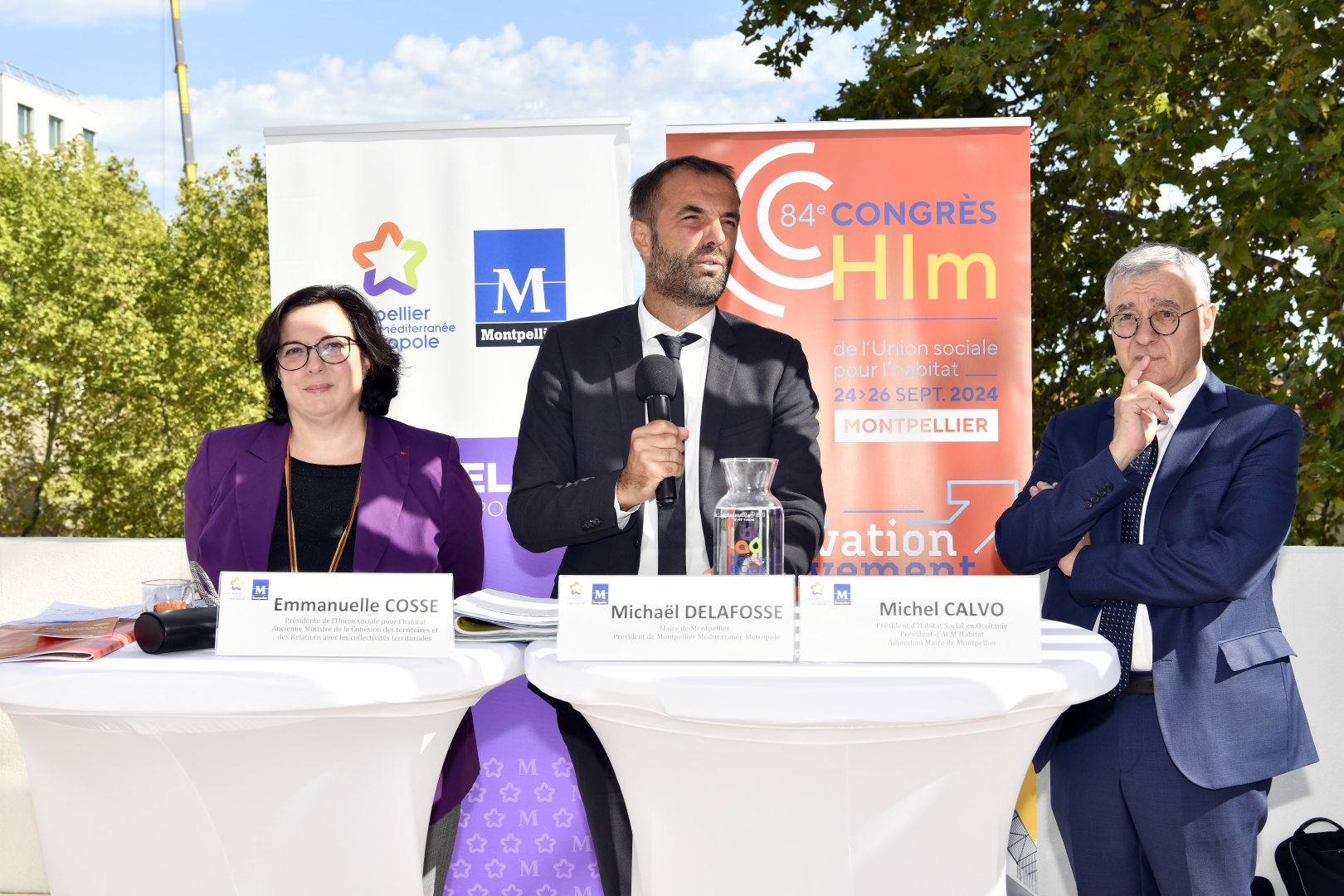 Emmanuelle Cosse, Michaël Delafosse et Michel Calvo présentent le congrès