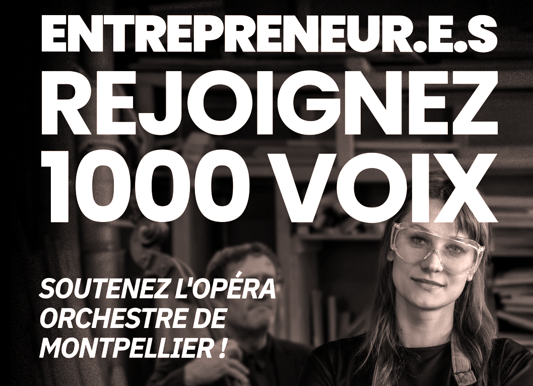 Affiche de la campagne 1 000 Voix lancée par l'Opéra Orchestre Montpellier Occitanie