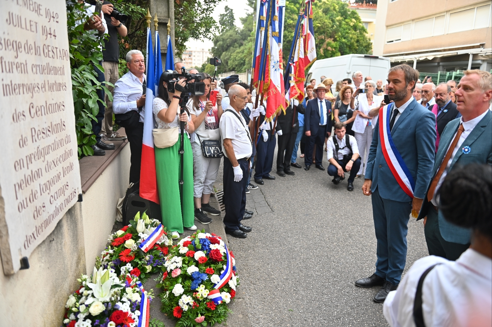 dépôt de gerbe villa des rosiers hommage victimes Gestapo 