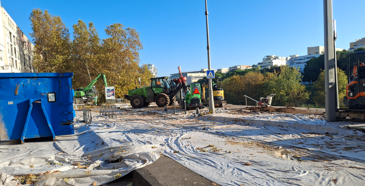 Vue du chantier d'abattage