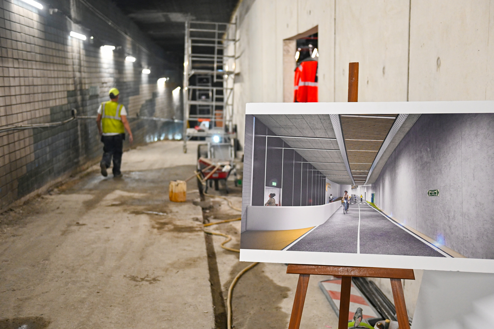 La future galerie cyclable permettra de traverser le centre-ville à vélo en moins de trois minutes 