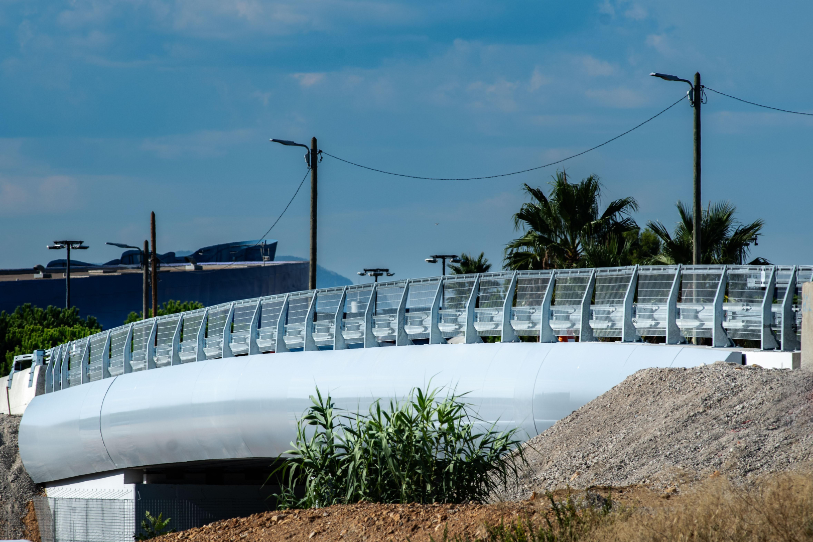 Le nouvel ouvrage d'art au-dessus de l'A709 pour faire passer le tramway, terminé en août dernier par les équipes de Vinci