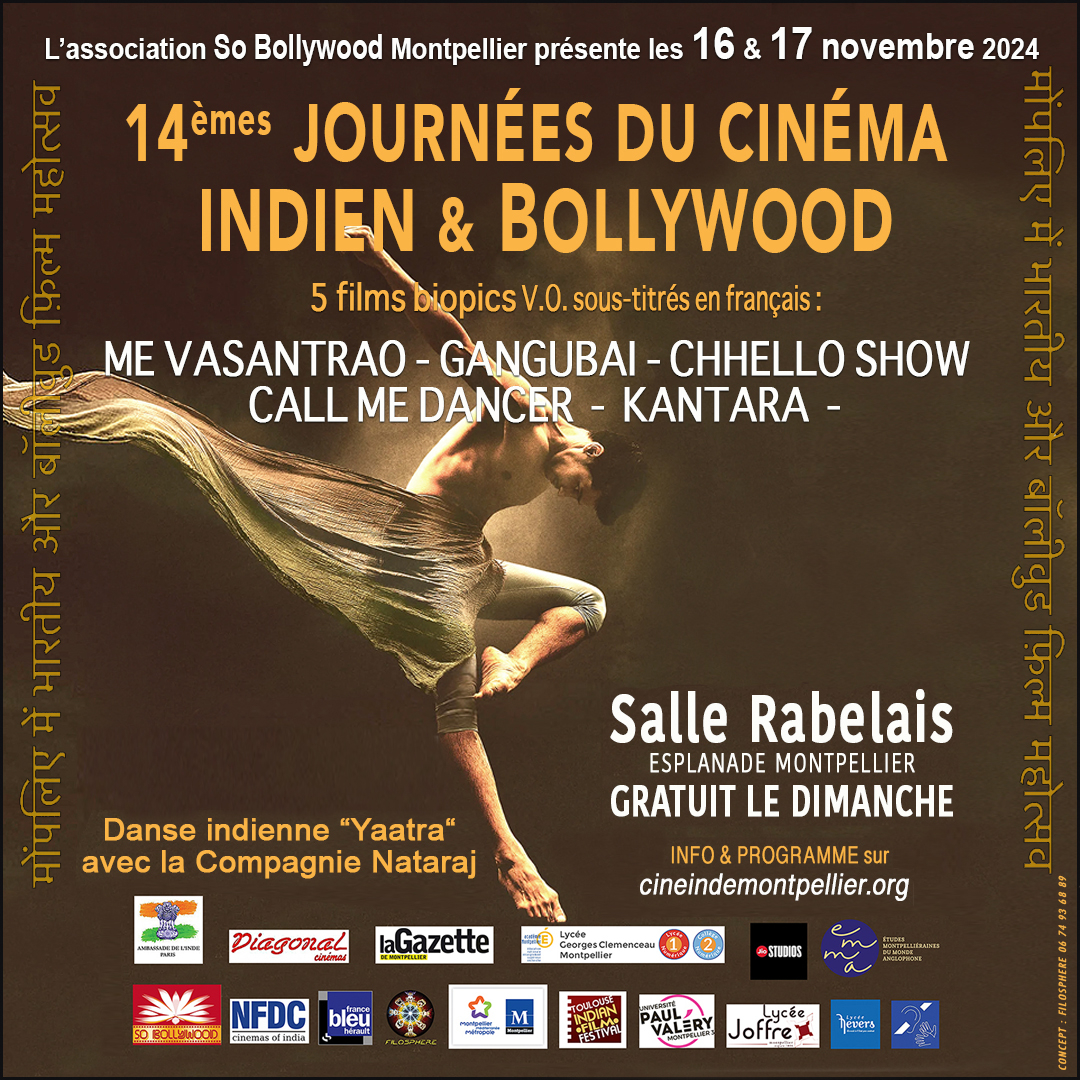 Affiche du festival journées du cinéma indien et bollywood