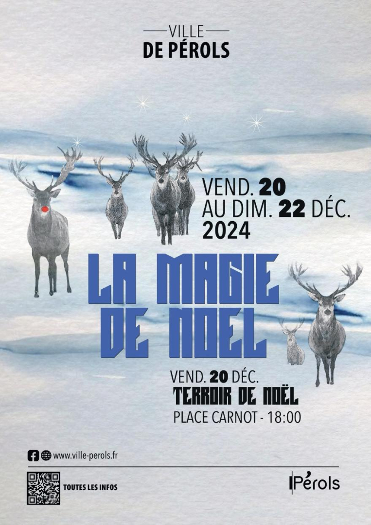 Affiche du marché de Noël à Pérols