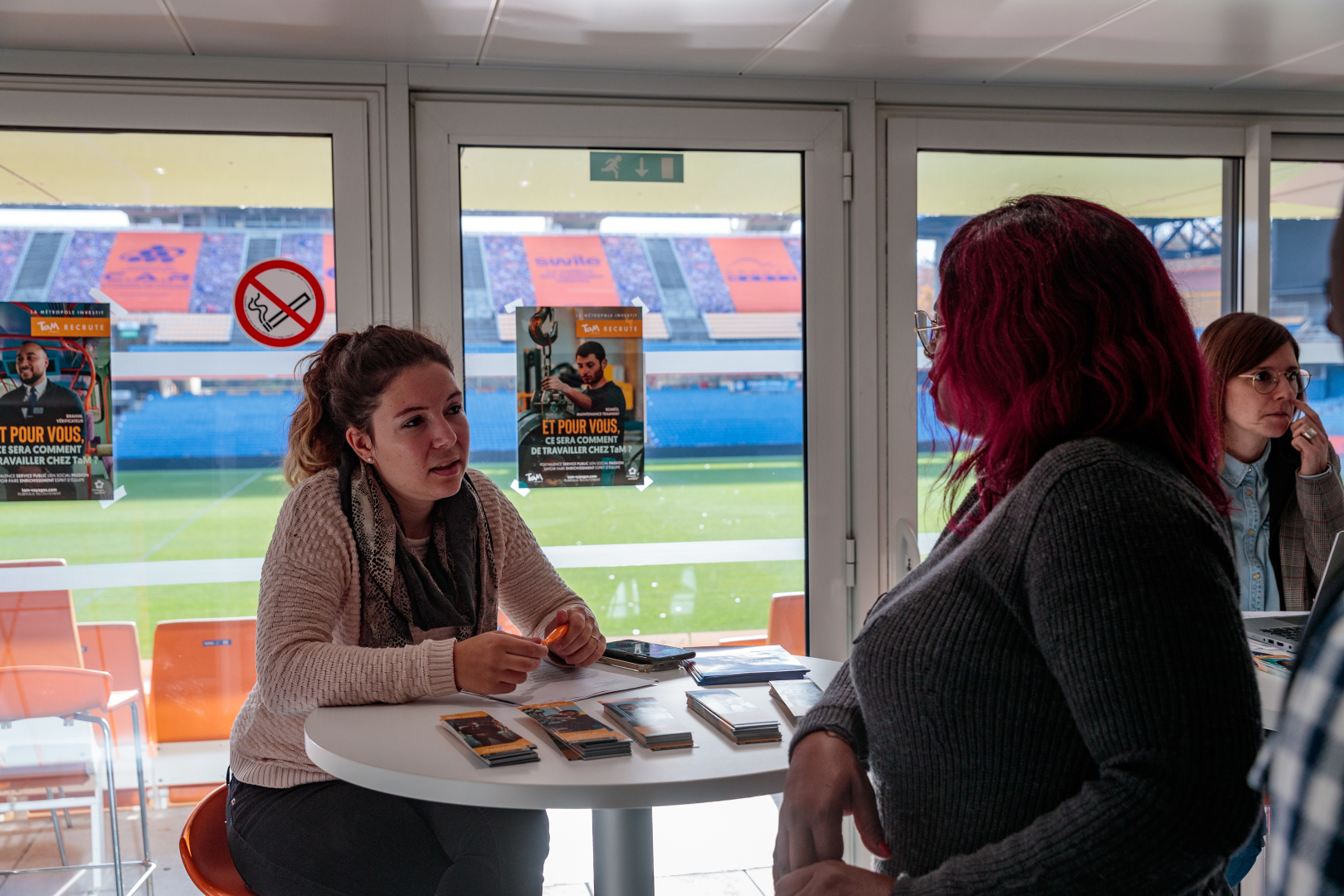 Comme l'an passé, les loges du stade de la Mosson accueillent les Rencontres pour l'Emploi