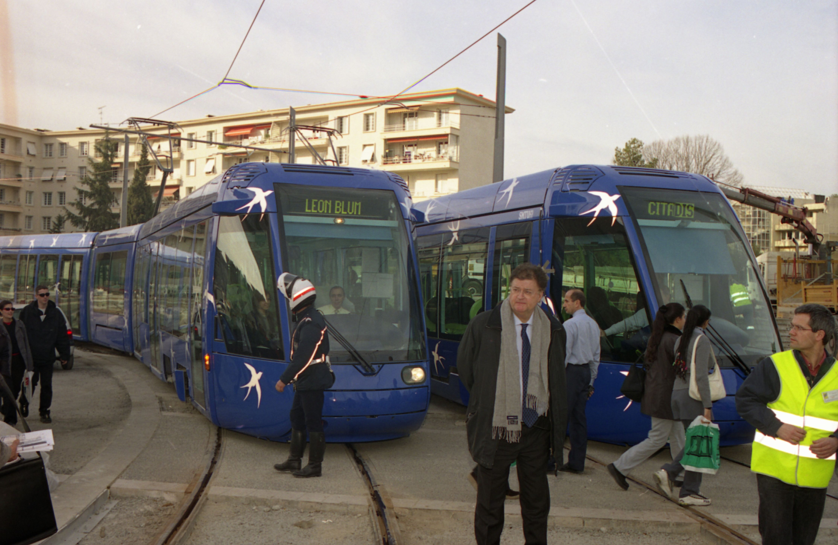 Première ligne de tramway en 2000 Georges Frêche 