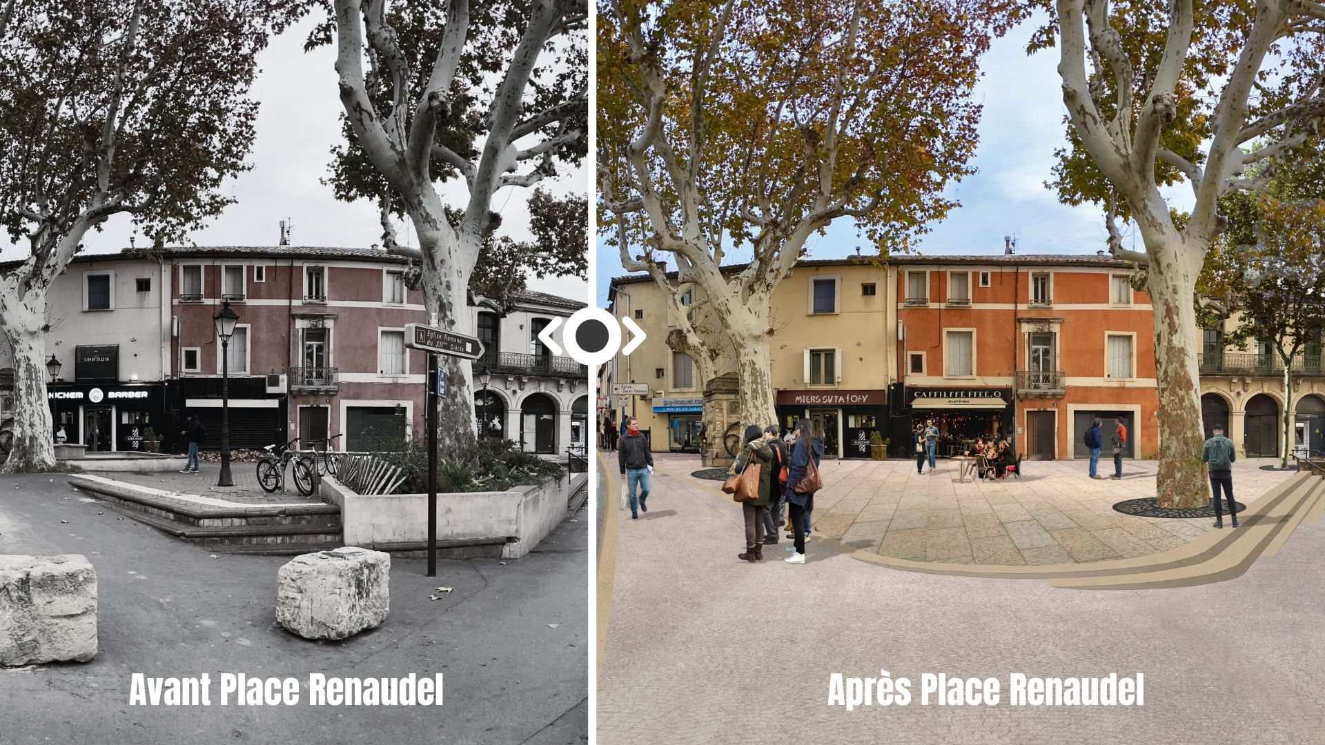 La place Renaudel aujourd'hui, et la perspective après travaux