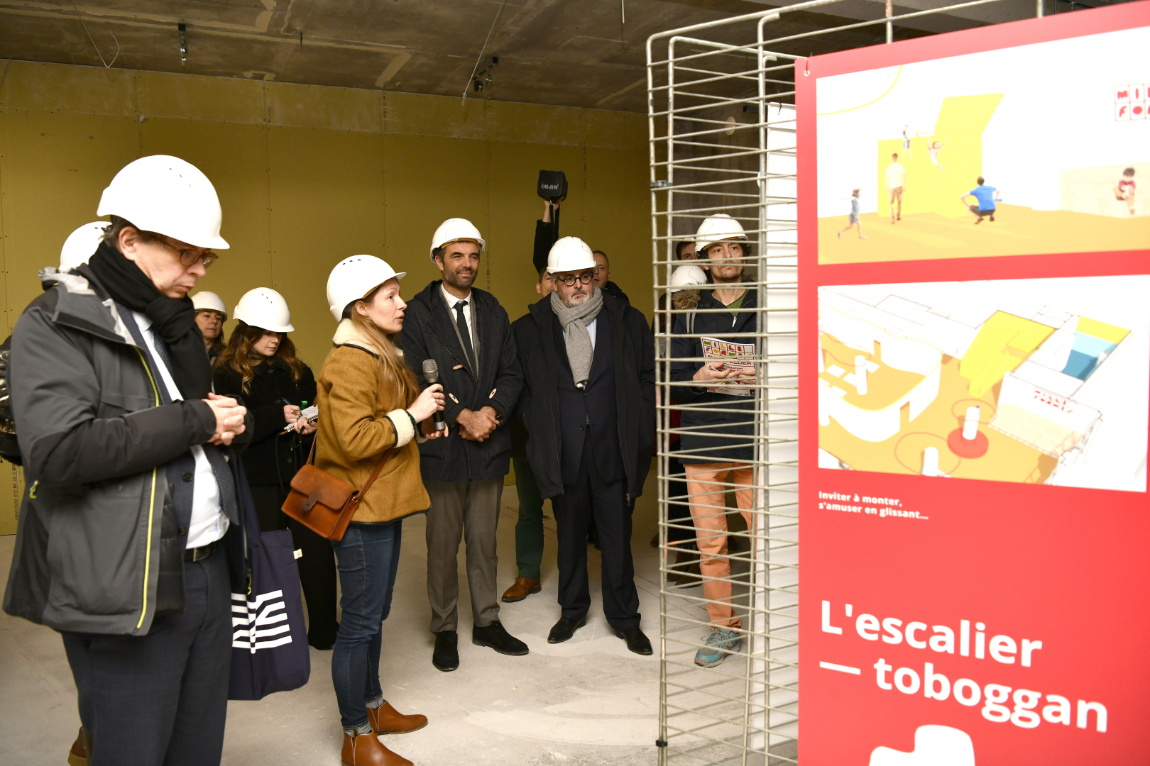 Sarah de Gouy, visite de chantier