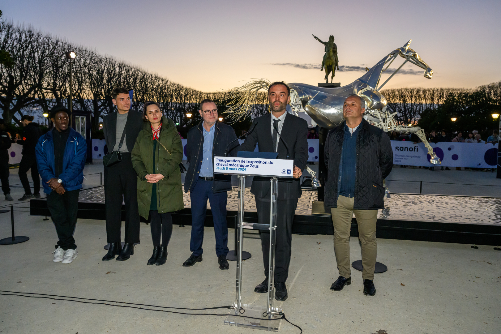 C'est à Montpellier qu'a été reservé le lancement de cette tournée européenne du cheval Zeus