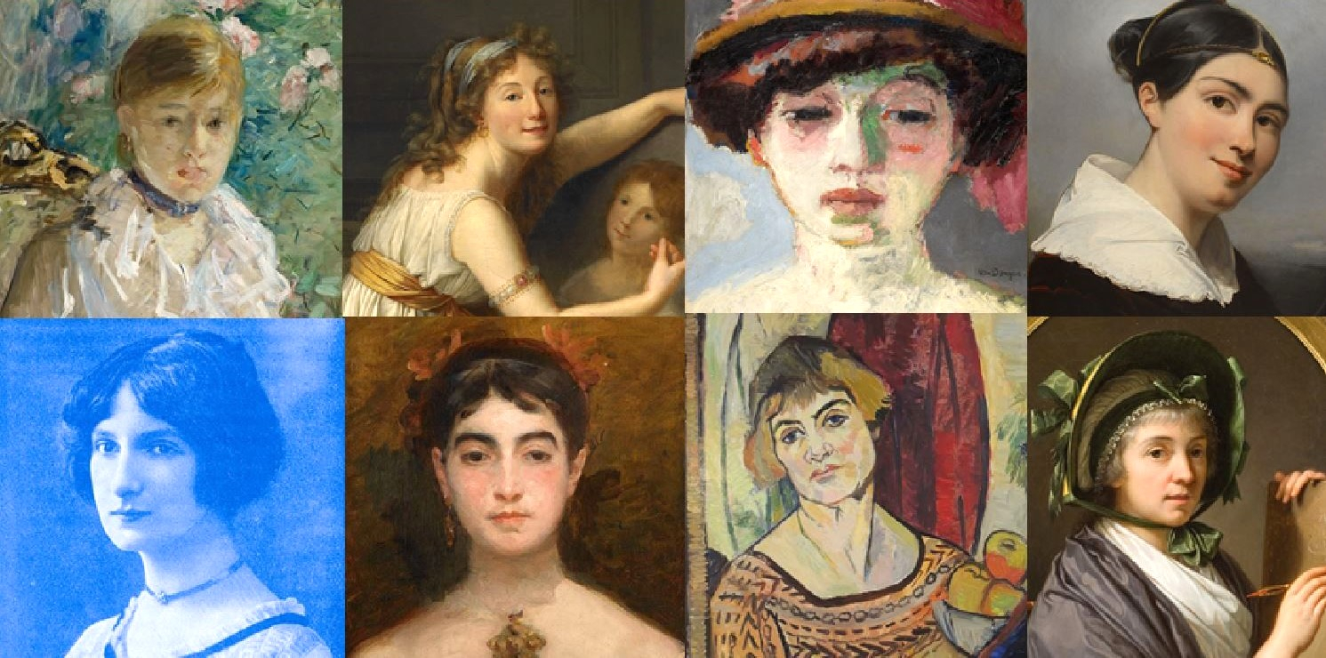 Montage de tableaux de femmes du Musée Fabre