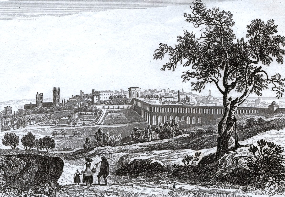 Vue de Montpellier depuis les Arceaux vers 1850
