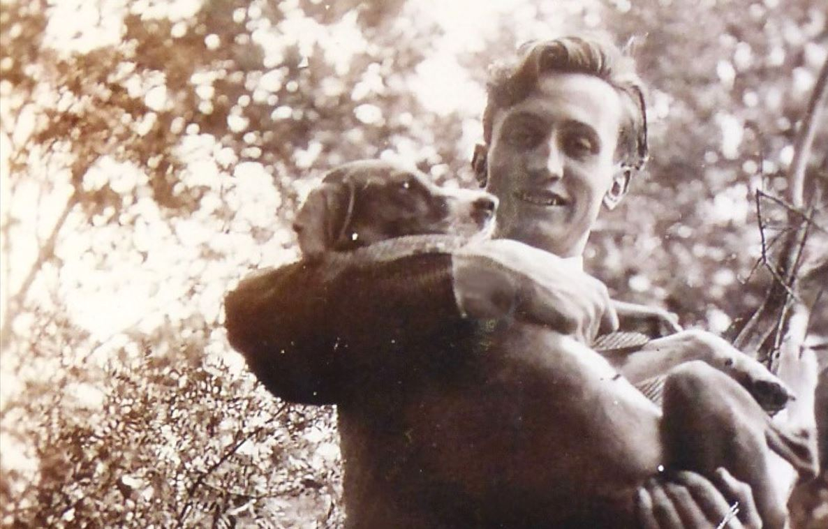 Max Rouquette et sa chienne Miarka