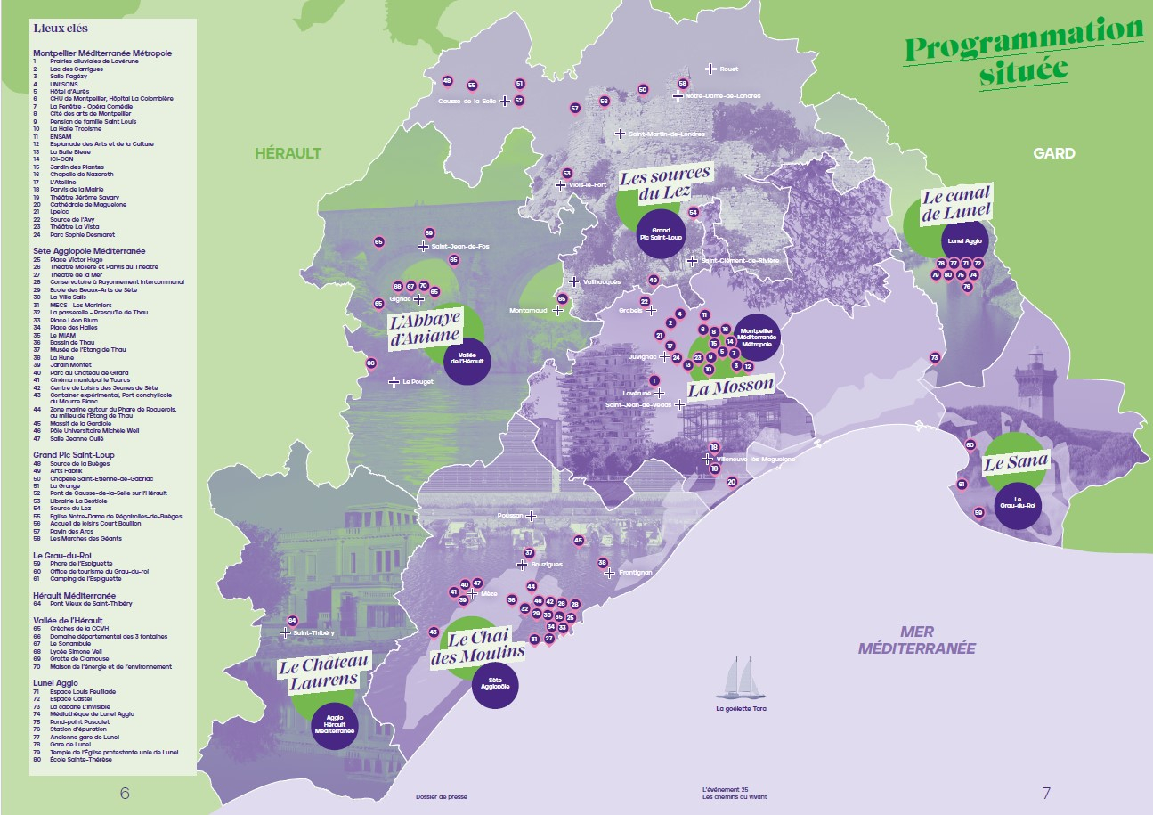 Carte du territoire M28 et des rendez-vous des chemins du vivant