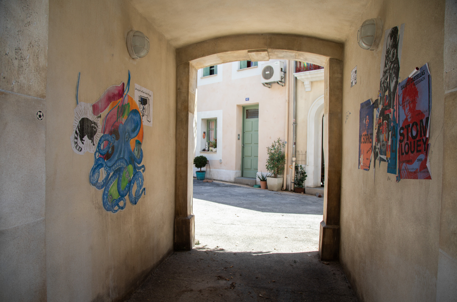 passage couvert oeuvres de street art 