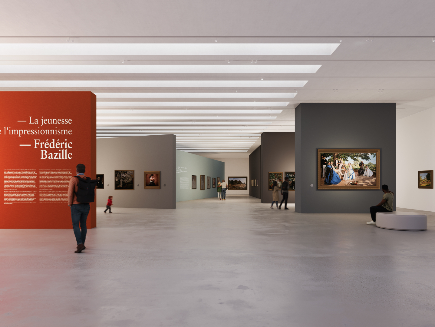 Vue salle temporaire musée Fabre