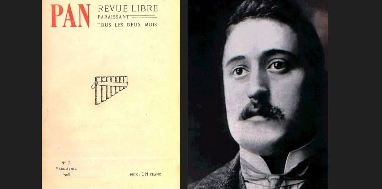 La couverture de la revue PAN et la photo de Guillaume Apollinaire