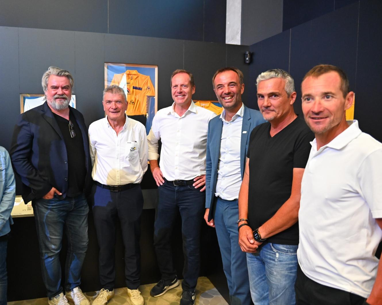 exposition Tour de France, Olivier Nicollin, Bernard Thévenet, Christian Prudhomme, Michaël Delafosse, Richard Virenque, Thomas Voeckler