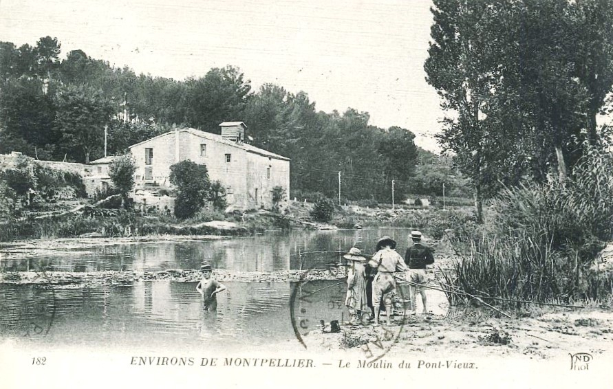 Vue du Lez et du Moulin du Pont Vieux