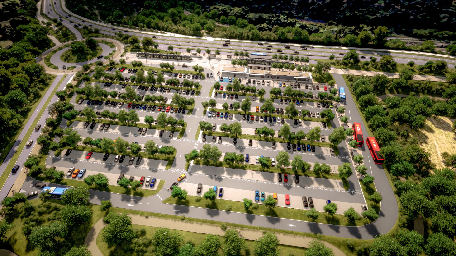 Le futur parking arboré de Clapiers et ses 450 places extensibles à 900