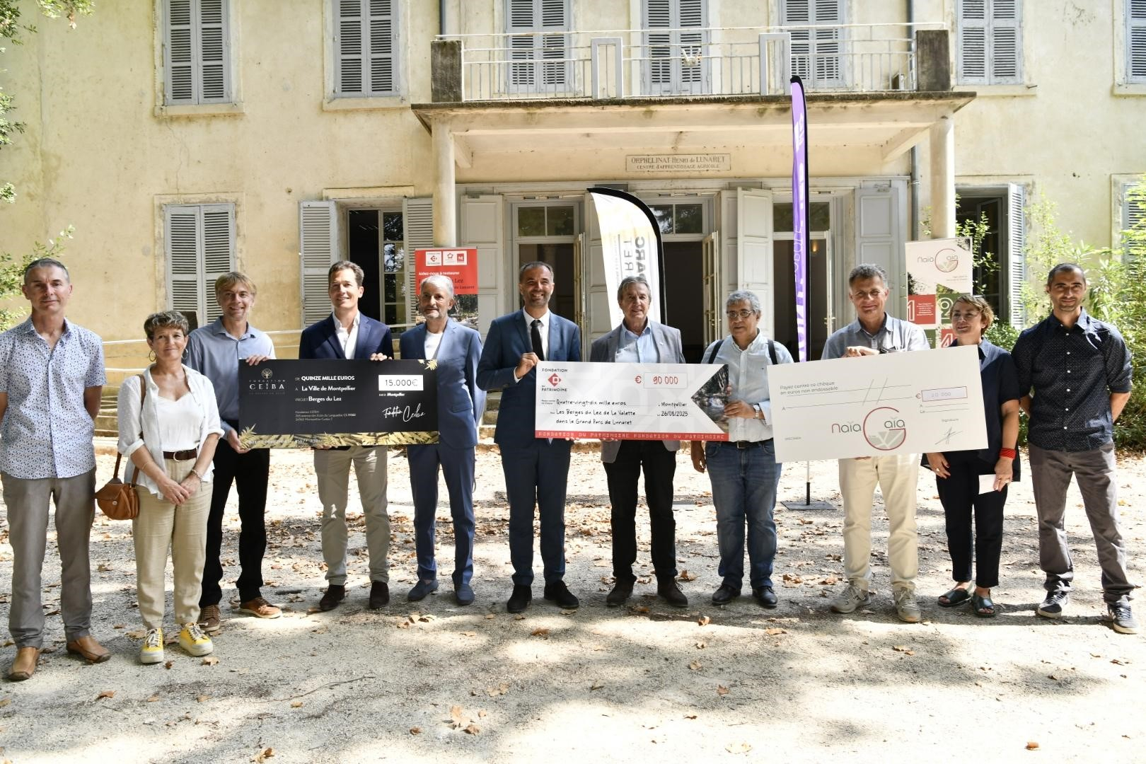 Remise de dons mécénat berges du Lez